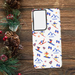 Bansko Bulgaria Balkan Ski Snowboard Pattern Samsung Galaxy Case<br><div class="desc">A funny winter skiing seamless pattern for the ski resort Bansko in Bulgaria,  Balkan Mountains. Perfect gift idea for winter sports lovers: ski,  snowboard,  freestyle,  ski jump,  cross-country skiing.</div>
