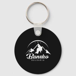 Bansko Bulgaria Ski Resort Skiing Snowboarding Keychain