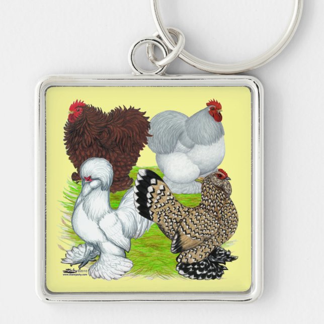 Bantams Feather Legged Keychain (Front)