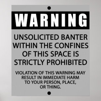 BANTER WARNING_GREY POSTER