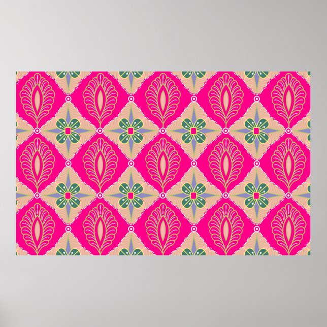 bantul batik in various colours, Batik is a techni Poster (Front)