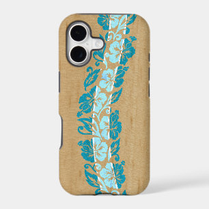 Banyans Hawaiian Hibiscus Faux Wood Surfboard