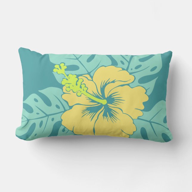Banzai Beach Hawaii Hibiscus Lumbar Coussins (Recto)