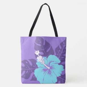 Banzai Beach Hawaiian Hibiscus Reversible BeachBag Tote Bag
