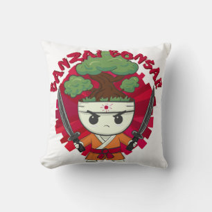 Banzai Bonsai! Throw Pillow