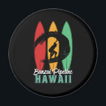 Banzai Pipeline Hawaii Beach Vintage Retro Surfing Magnet<br><div class="desc">Vintage retro surfboard design for surfers who love surfing and riding the ocean waves. Cool summer holiday, spring break merchandise for those who enjoy hot sun, tropical weather, sunbathing under the palm tree. Grunge and distressed design to wear while enjoying the beach party and singing around the bonfire. Great souvenir,...</div>