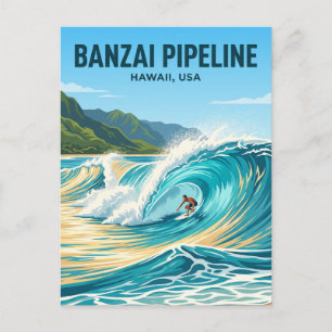 Banzai Pipeline, North Shore, Oahu Hawaii Postcard