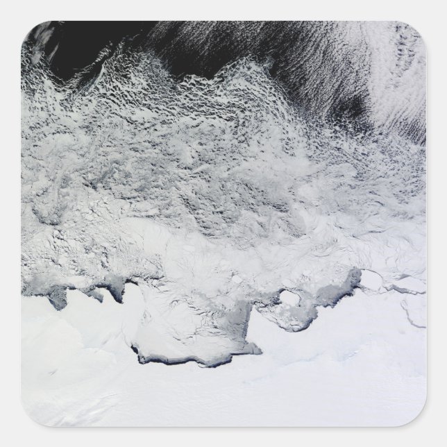 Banzare, Sabrina, and Budd Coasts, Antarctica Square Sticker (Front)