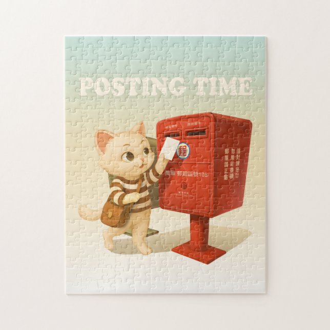 Bao Bao: Posting Time with Retro Taiwan Mailbox Jigsaw Puzzle (Vertical)