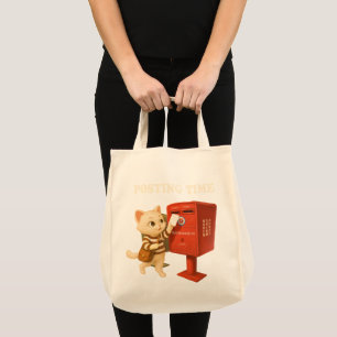 Bao Bao: Posting Time with Retro Taiwan Mailbox Tote Bag