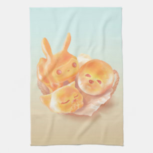 Bao Bao: The Vintage Pastry & Sweet Shop Art Kitchen Towel