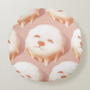 Bao Bao: The Vintage Pastry & Sweet Shop Art Round Pillow