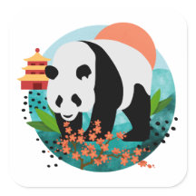 BAO SHI - Panda -stickers 2 sizes