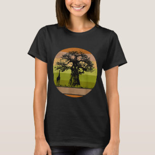 Baobab Tree Giraffe African Giraffe T-Shirt