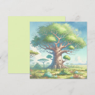 Baobab Tree & Quote	 Card