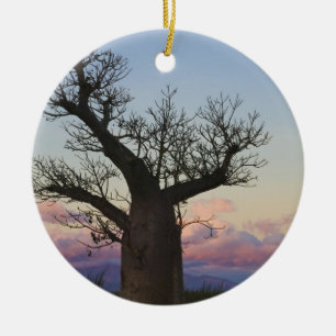 Baobab trees, Berenty, Toliara, Madagascar Ceramic Ornament