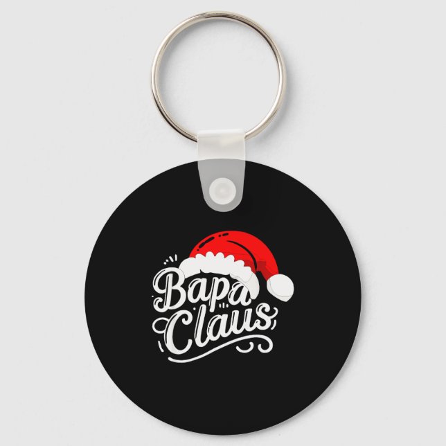 Bapa Claus Christmas Santa's Pajama Family Matchin Keychain (Front)