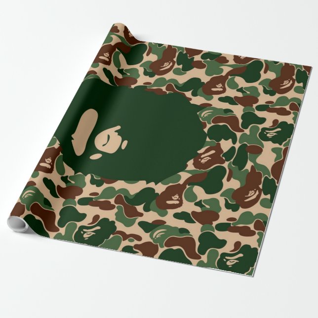 bape Camo monkey hypebeast Wrapping Paper (Unrolled)