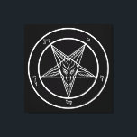 Baphomet BIG 32"x32" Art on Stretched Canvass Canvas Print<br><div class="desc">This is a gallery-quality work of art on canvas.  The Sigil of Baphomet is the official symbol of the Church of Satan and is offered here via RabidCrow by special arrangement.</div>
