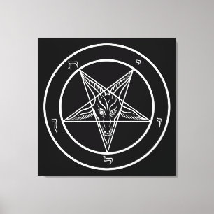 Baphomet BIG 32"x32" Art sur toile étirée
