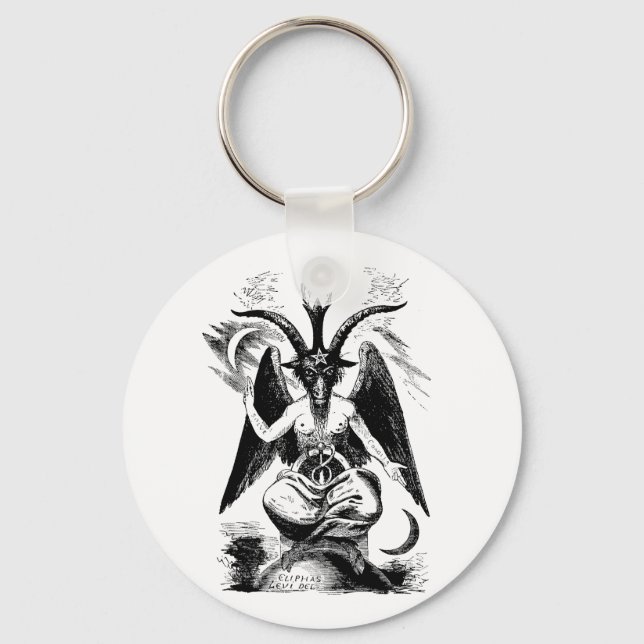 Baphomet (black) keychain (Front)