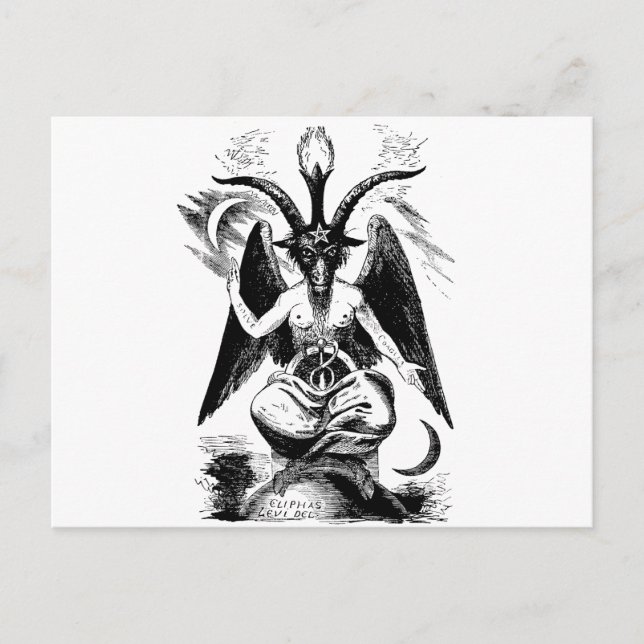 Baphomet (black) postcard (Front)