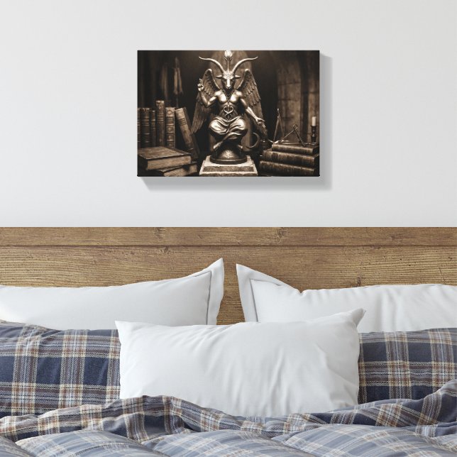 Baphomet Canvas Print (Insitu(Bedroom))