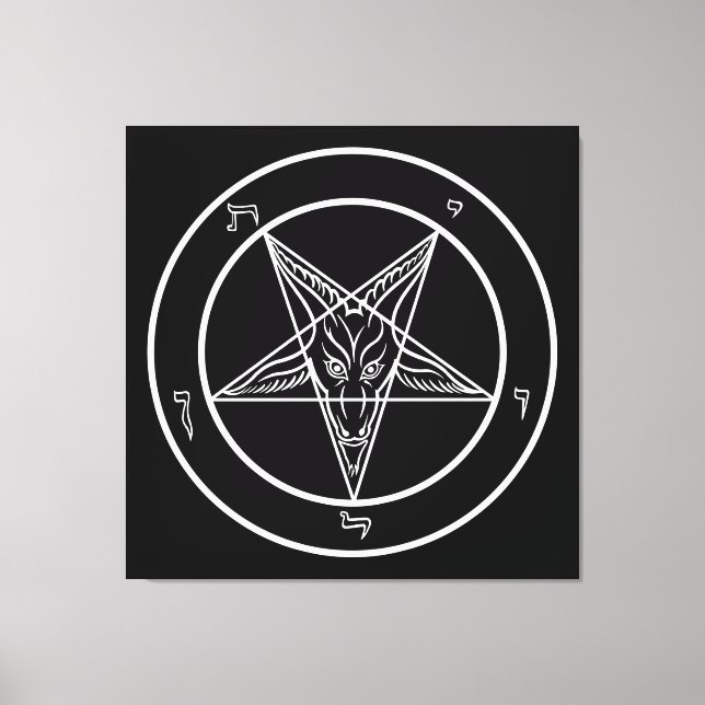 Baphomet énorme 40"x40" Art sur toile étirée (Recto)