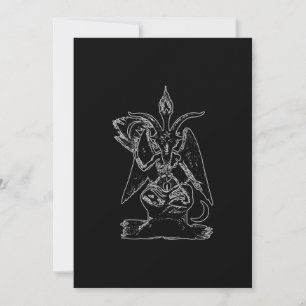 Baphomet Goat Satan Black Magic Lucifer Occult Save The Date