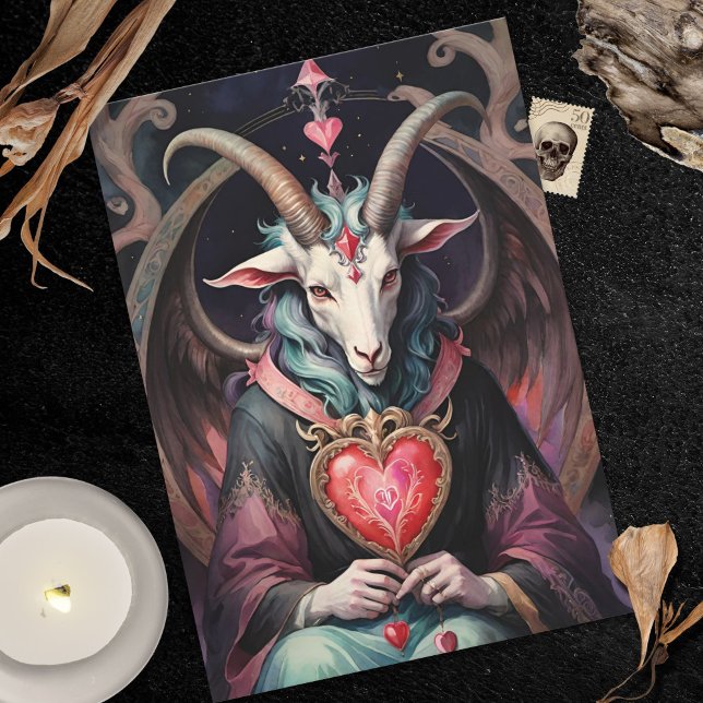 Baphomet Gothic Valentine's Day Every Realm Holiday Card (Baphomet Gothic Valentine's Day Every Realm Holiday Card)