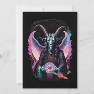 Baphomet Gothic Valentine's Day Love Holiday Card