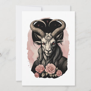 Baphomet Gothic Valentine's Day Love Holiday Card