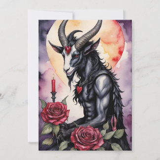 Baphomet Gothic Valentine's Day Love Holiday Card