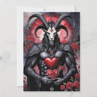 Baphomet Gothic Valentine's Day Love Holiday Card