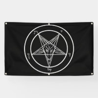 Baphomet grand 3' bannière d'Extérieur-Qualité de