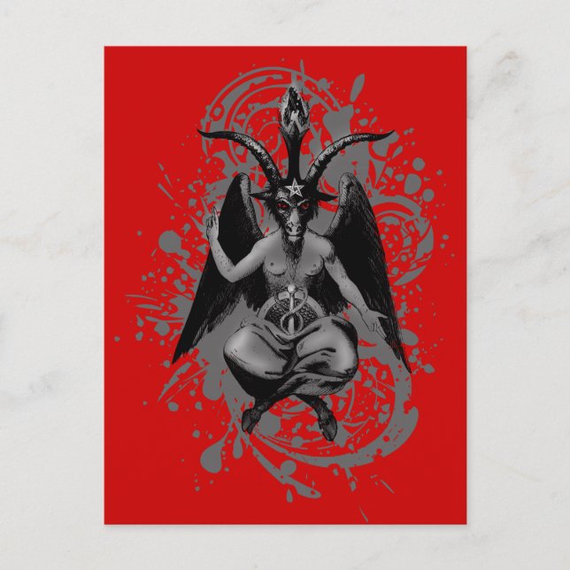 Baphomet: horned god of witches and witchcraft, postcard (Front)