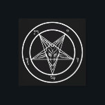 Baphomet HUGE 40"x40" Art on Stretched Canvass Canvas Print<br><div class="desc">This is an enormous,  40" x 40" work of gallery-quality art on stretched canvas.  The Sigil of Baphomet is the official symbol of the Church of Satan and is offered here via RabidCrow by special arrangement.</div>