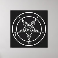 Baphomet HUGE 40"x40" Art on Stretched Canvass