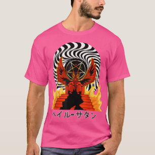 Baphomet Occult Hail Satan Pentagram Satanic 666  T-Shirt
