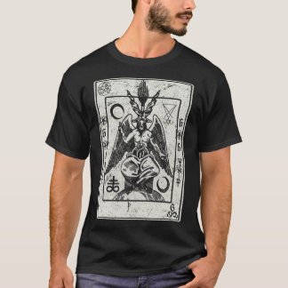 Baphomet Occult Satan Goat Head Devil Tarot Card D T-Shirt