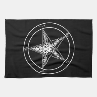 Baphomet Old Style 16x24 on Cotton Twill Kitchen Towel