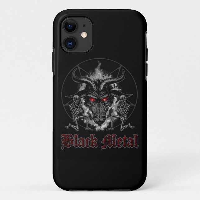 Baphomet Pentagram Black Metal Case-Mate iPhone Case (Back)
