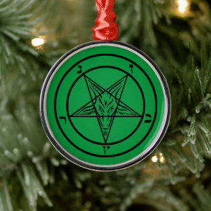 Baphomet Pentagram Metal Ornament