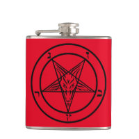 Baphomet Pentagram Satanic Flask