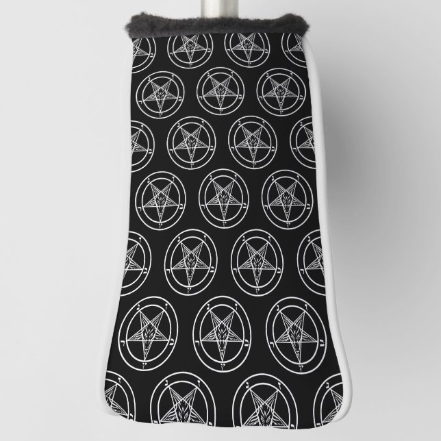 Baphomet Pentagram  Satanic Golf Head Cover (Rotate 90)