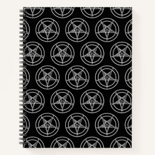 Baphomet Pentagram Satanic Spiral Notebook