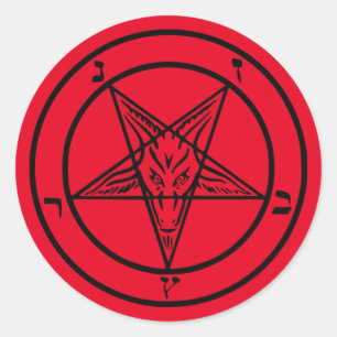 Baphomet Pentagram Sticker satanique