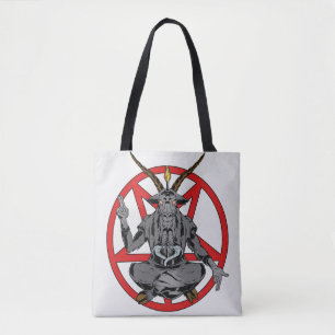 Baphomet roi de l'enfer tote bag