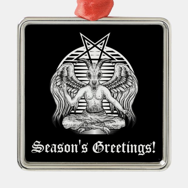 Baphomet Satanic Metal Ornament (Front)