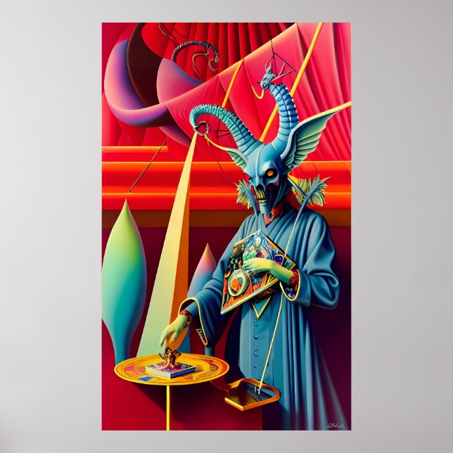 Baphomet Takes the Bait Fantasy Poster (Front)